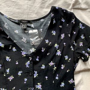 NWT black floral dress
